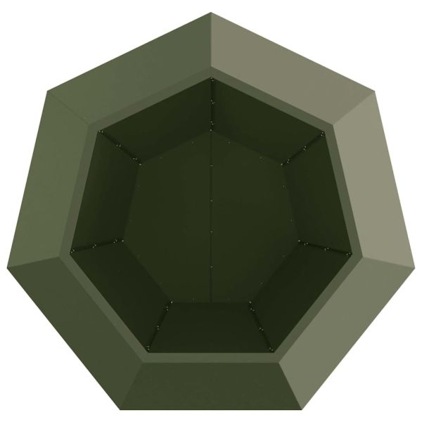 Кашпа 2 pcs Маслинено зелено 100 x 100 x 80 см Стомана