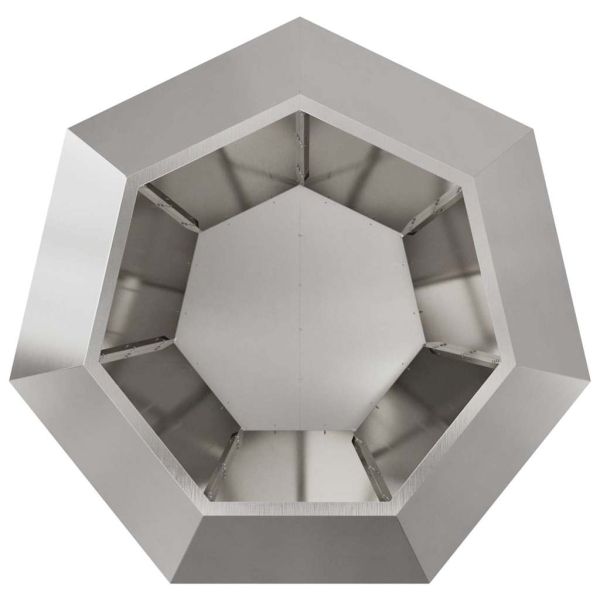 Кашпа 2 pcs Сребрист 100 x 100 x 80 см Неръждаема стомана