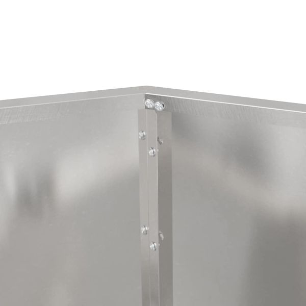 Кашпа 2 pcs Сребрист 100 x 100 x 80 см Неръждаема стомана