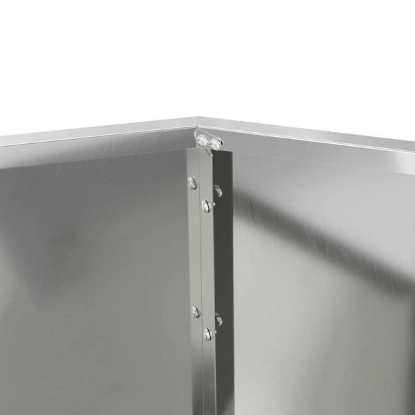 Кашпа Сребрист 100 x 100 x 80 см Галванизирана стомана
