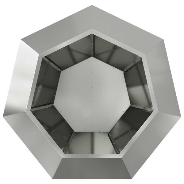 Кашпа 2 pcs Сребрист 100 x 100 x 80 см Галванизирана стомана