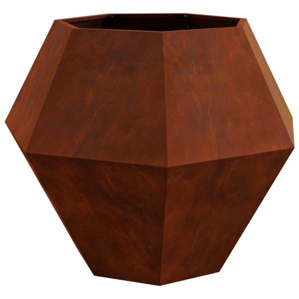 Кашпа Ръждясало 100 x 100 x 80 см Патинираща стомана