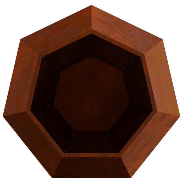 Кашпа 2 pcs Ръждясало 100 x 100 x 80 см Патинираща стомана