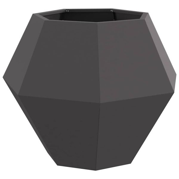 Кашпа Черно 75 x 75 x 60 см Стомана