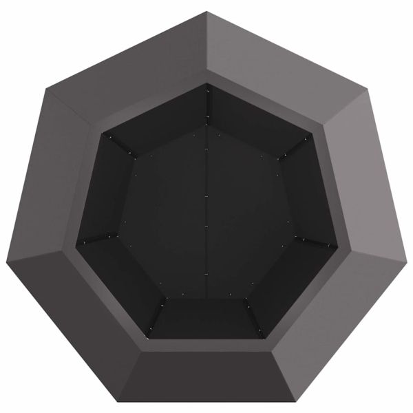 Кашпа 2 pcs Черно 75 x 75 x 60 см Стомана