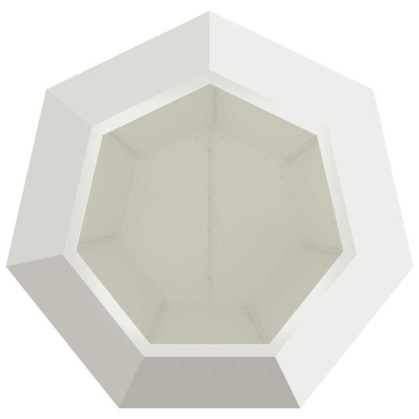 Кашпа Бяло 75 x 75 x 60 см Стомана