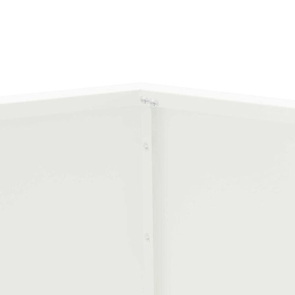 Кашпа Бяло 75 x 75 x 60 см Стомана