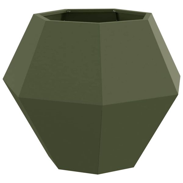 Кашпа Маслинено зелено 75 x 75 x 60 см Стомана