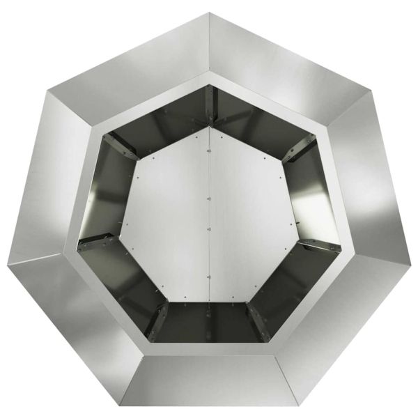 Кашпа 2 pcs Сребрист 75 x 75 x 60 см Галванизирана стомана