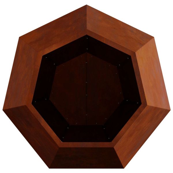 Кашпа 2 pcs Ръждясало 75 x 75 x 60 см Патинираща стомана