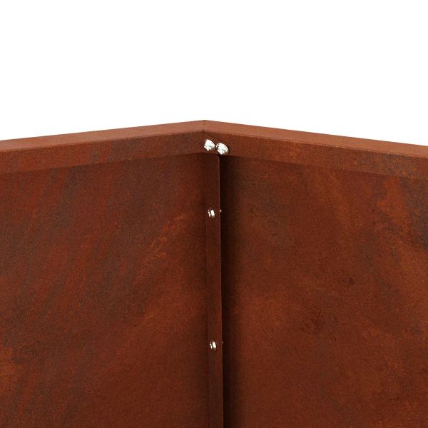 Кашпа 2 pcs Ръждясало 75 x 75 x 60 см Патинираща стомана