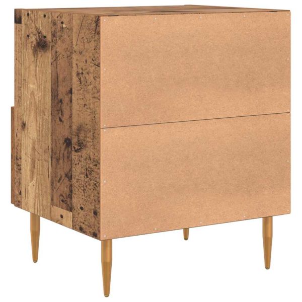 Нощно шкафче с чекмедже 2 pcs Старо дърво 40 x 35 x 47,5 см