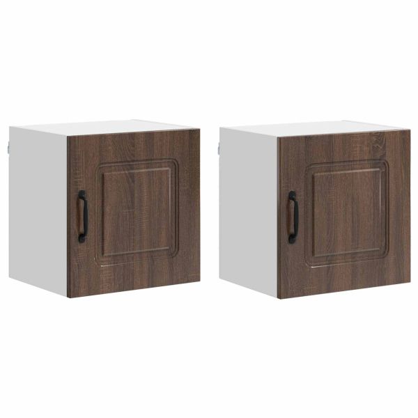 Панел за миялна машина Kalmar 2 pcs Кафяв дъб 40 x 31 x 40 см