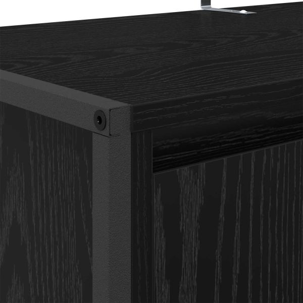 Шкаф за обувки Черния дъб 79 x 36 x 100 см Инженерно дърво