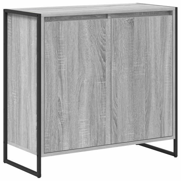Страничен шкаф Сив Сонома 79 x 36 x 75 см Инженерно дърво