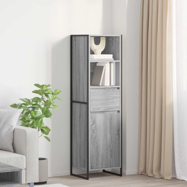 Шкаф за книги Сив Сонома 43 x 36 x 150.5 см Инженерно дърво