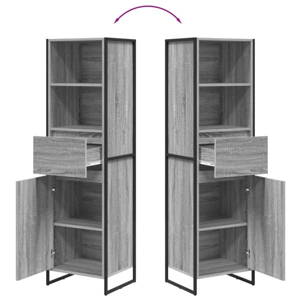 Шкаф за книги Сив Сонома 43 x 36 x 150.5 см Инженерно дърво