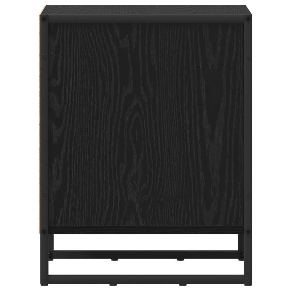 Нощно шкафче 2 pcs Черния дъб 39.5 x 30 x 50 см Инженерно дърво