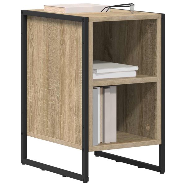 Нощно шкафче 2 pcs Сонома 39.5 x 30 x 50 см Инженерно дърво