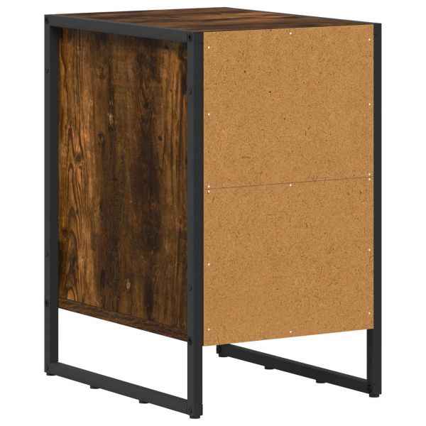 Нощно шкафче 2 pcs Димящ дъб 39.5 x 30 x 50 см Инженерно дърво