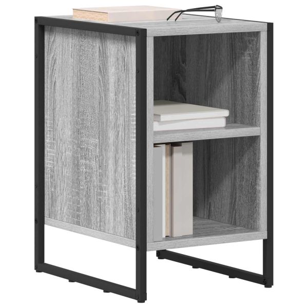 Нощно шкафче 2 pcs Сив Сонома 39.5 x 30 x 50 см Инженерно дърво
