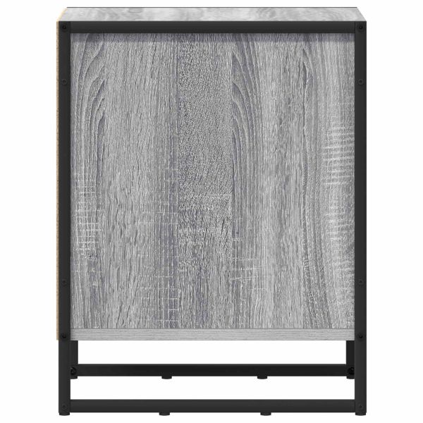 Нощно шкафче 2 pcs Сив Сонома 39.5 x 30 x 50 см Инженерно дърво