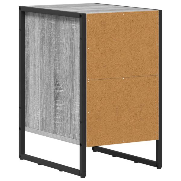 Нощно шкафче 2 pcs Сив Сонома 39.5 x 30 x 50 см Инженерно дърво