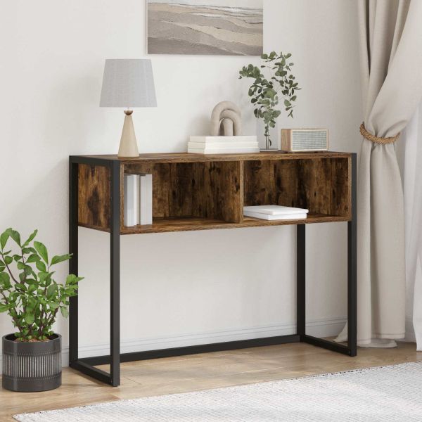 Крайна масичка Димящ дъб 100 x 36 x 75 см Инженерно дърво