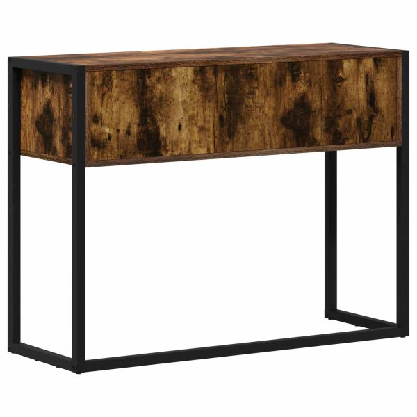 Крайна масичка Димящ дъб 100 x 36 x 75 см Инженерно дърво