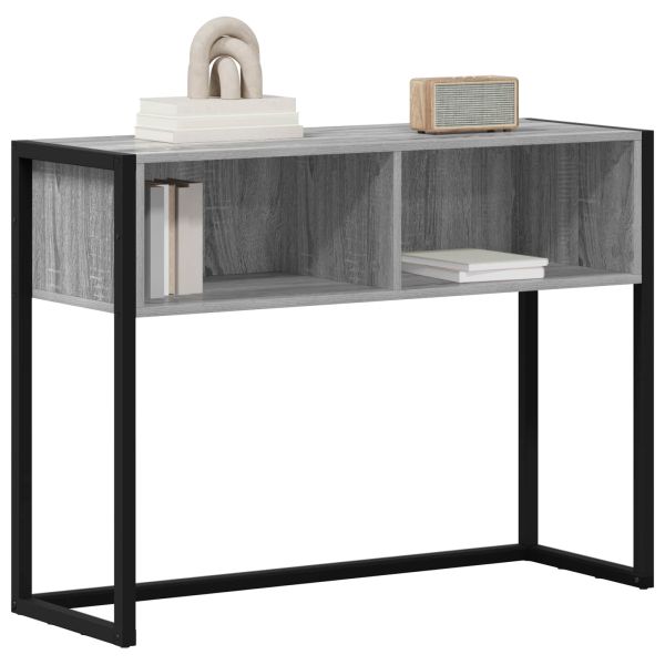 Крайна масичка Сив Сонома 100 x 36 x 75 см Инженерно дърво