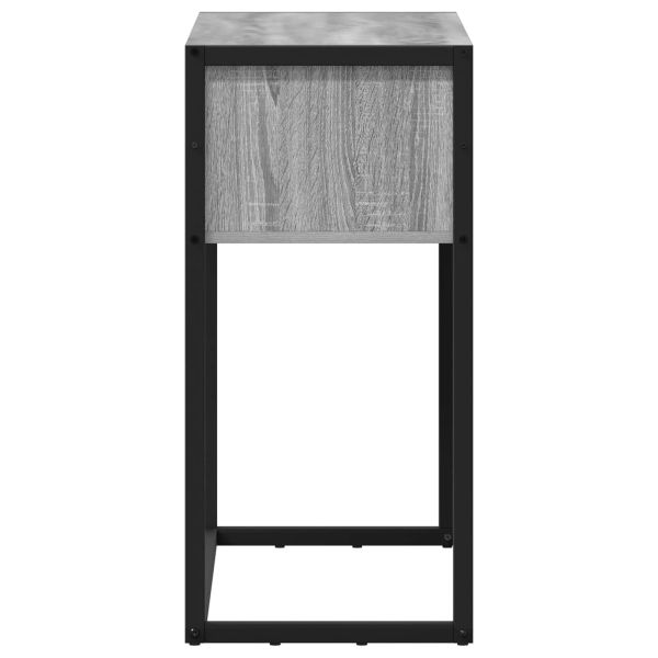 Крайна масичка Сив Сонома 100 x 36 x 75 см Инженерно дърво