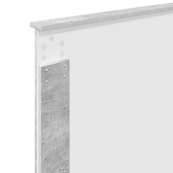 Облегалка за глава Циментено сиво 100 cm Инженерно дърво