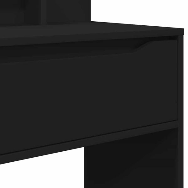 Тоалетки за спалня Черно 80 x 39,6 x 135 см Инженерно дърво