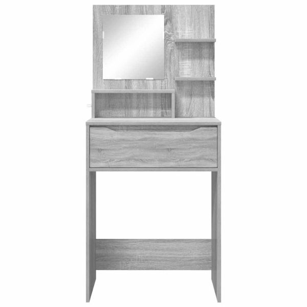 Тоалетки за спалня с чекмедже Сив Сонома 80 x 39,6 x 135 см