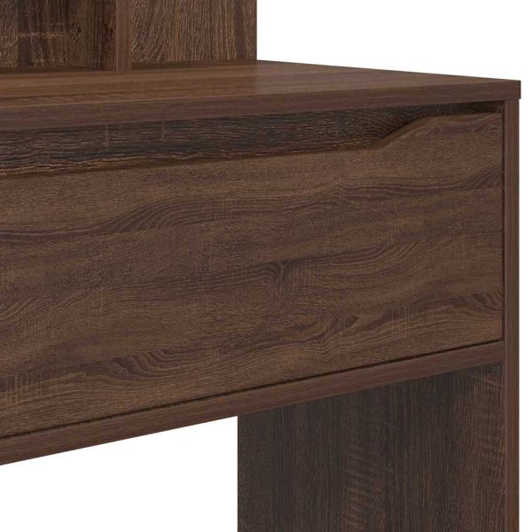 Тоалетки за спалня Кафяв дъб 80 x 39,6 x 135 см Инженерно дърво