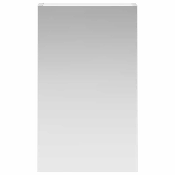 Шкаф с огледало за баня Бяло 30 x 10,5 x 50 см Инженерно дърво