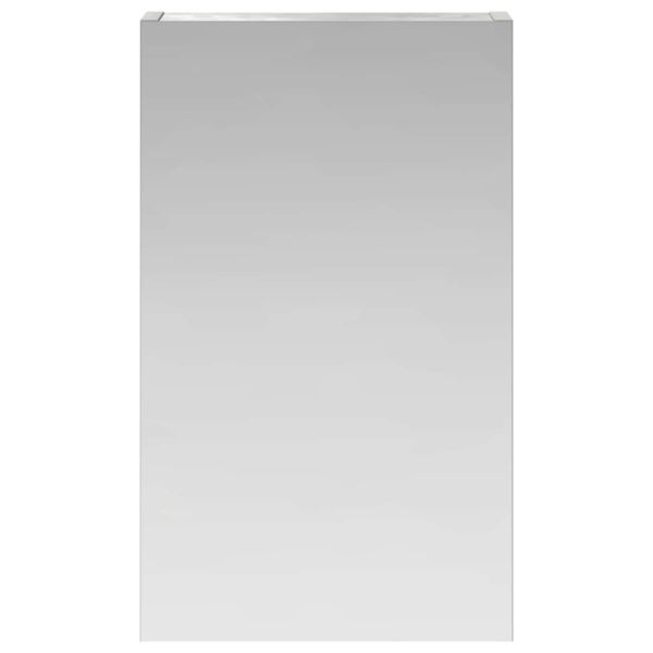 Шкаф с огледало за баня с рафт Циментено сиво 30 x 10,5 x 50 см