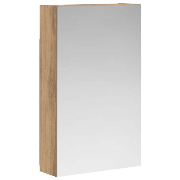 Шкаф с огледало за баня с рафт Дъб Артизан 30 x 10,5 x 50 см