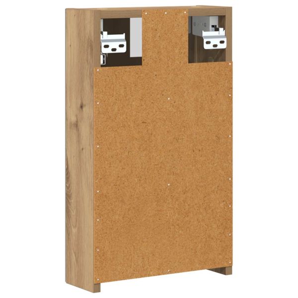 Шкаф с огледало за баня с рафт Дъб Артизан 30 x 10,5 x 50 см