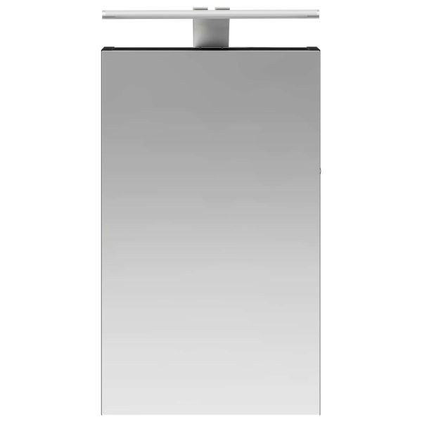 Шкаф с огледало за баня с рафт Черния дъб 30 x 10,5 x 50 см