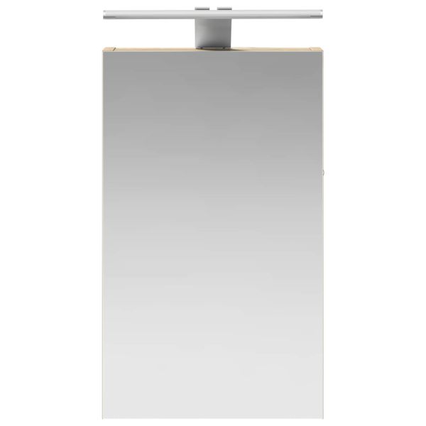 Шкаф с огледало за баня с рафт Сонома дъб 30 x 10,5 x 50 см