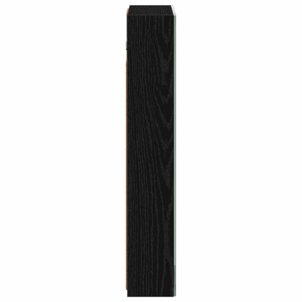 Шкаф с огледало за баня с рафт Черния дъб 40 x 10,5 x 60,5 см