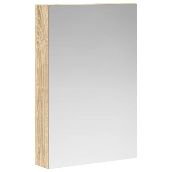 Шкаф с огледало за баня с рафт Сонома дъб 40 x 10,5 x 60,5 см