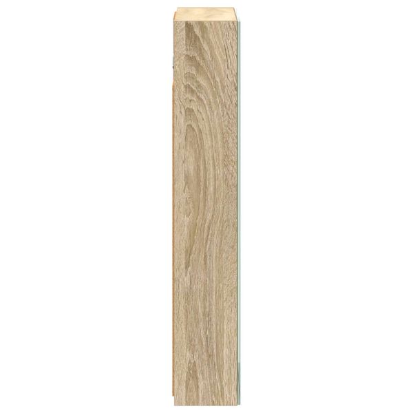 Шкаф с огледало за баня с рафт Сонома дъб 40 x 10,5 x 60,5 см