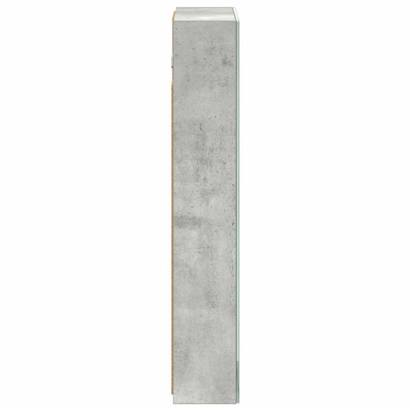 Шкаф с огледало за баня Циментено сиво 40 x 10,5 x 60,5 см