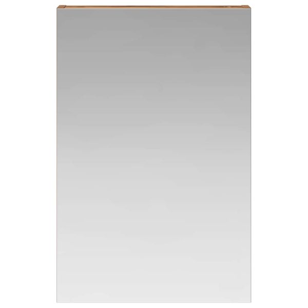 Шкаф с огледало за баня с рафт Старо дърво 40 x 10,5 x 60,5 см
