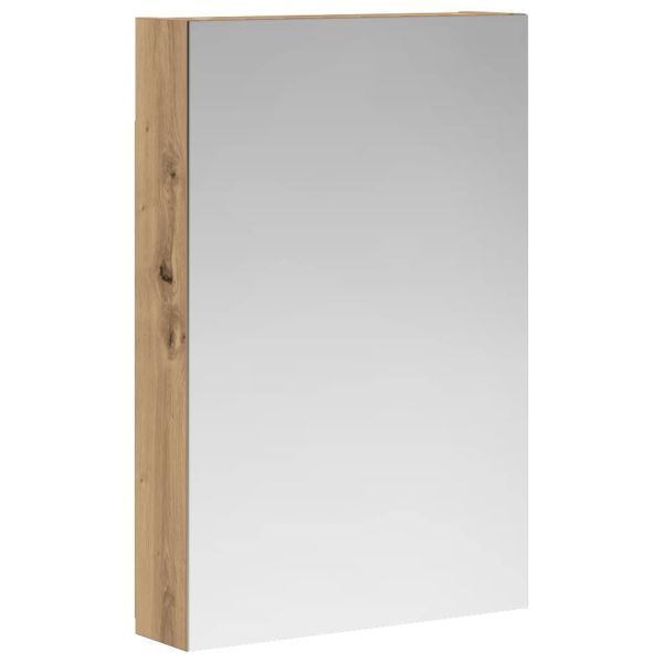 Шкаф с огледало за баня с рафт Дъб Артизан 40 x 10,5 x 60,5 см