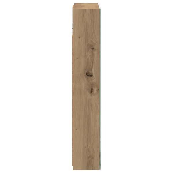Шкаф с огледало за баня с рафт Дъб Артизан 40 x 10,5 x 60,5 см