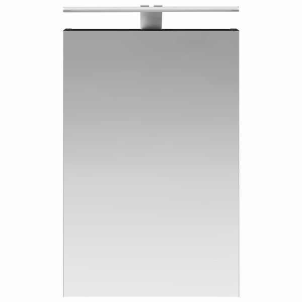 Шкаф с огледало за баня с рафт Черния дъб 40 x 10,5 x 60,5 см