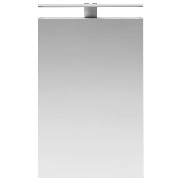 Шкаф с огледало за баня с рафт Сив Сонома 40 x 10,5 x 60,5 см